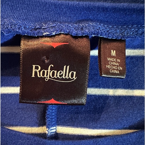 Rafaella blue/white stripe dress size M - Picture 8 of 9